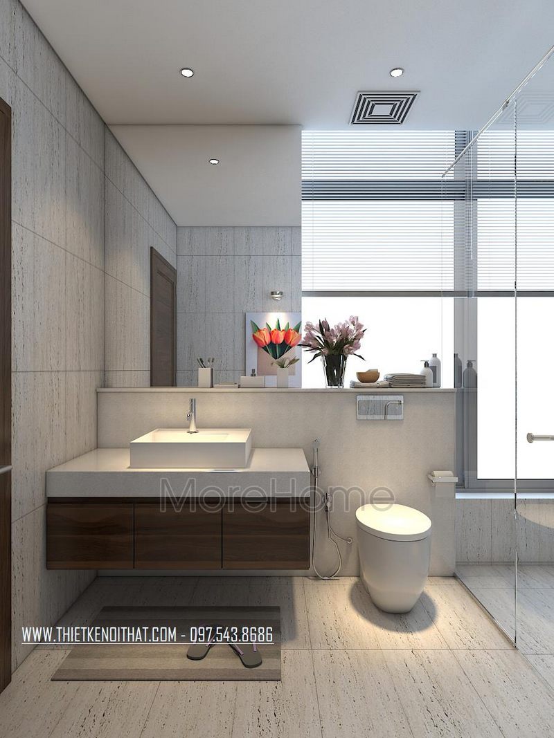 Thiết kế nội thất phòng tắm biệt thự Imperia Garden Nguyễn Huy Tưởng quận Thanh Xuân